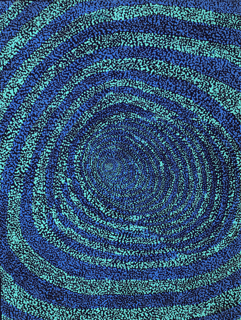 Aboriginal Artwork by Melissa Nampijinpa Karpa, Ngapa Jukurrpa (Water Dreaming) - Puyurru, 61x46cm - ART ARK®