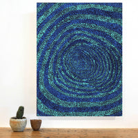 Aboriginal Artwork by Melissa Nampijinpa Karpa, Ngapa Jukurrpa (Water Dreaming) - Puyurru, 61x46cm