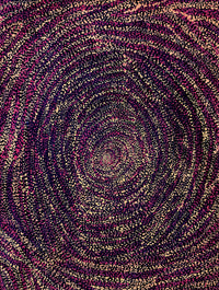 Aboriginal Artwork by Melissa Nampijinpa Karpa, Ngapa Jukurrpa (Water Dreaming) - Puyurru, 61x46cm