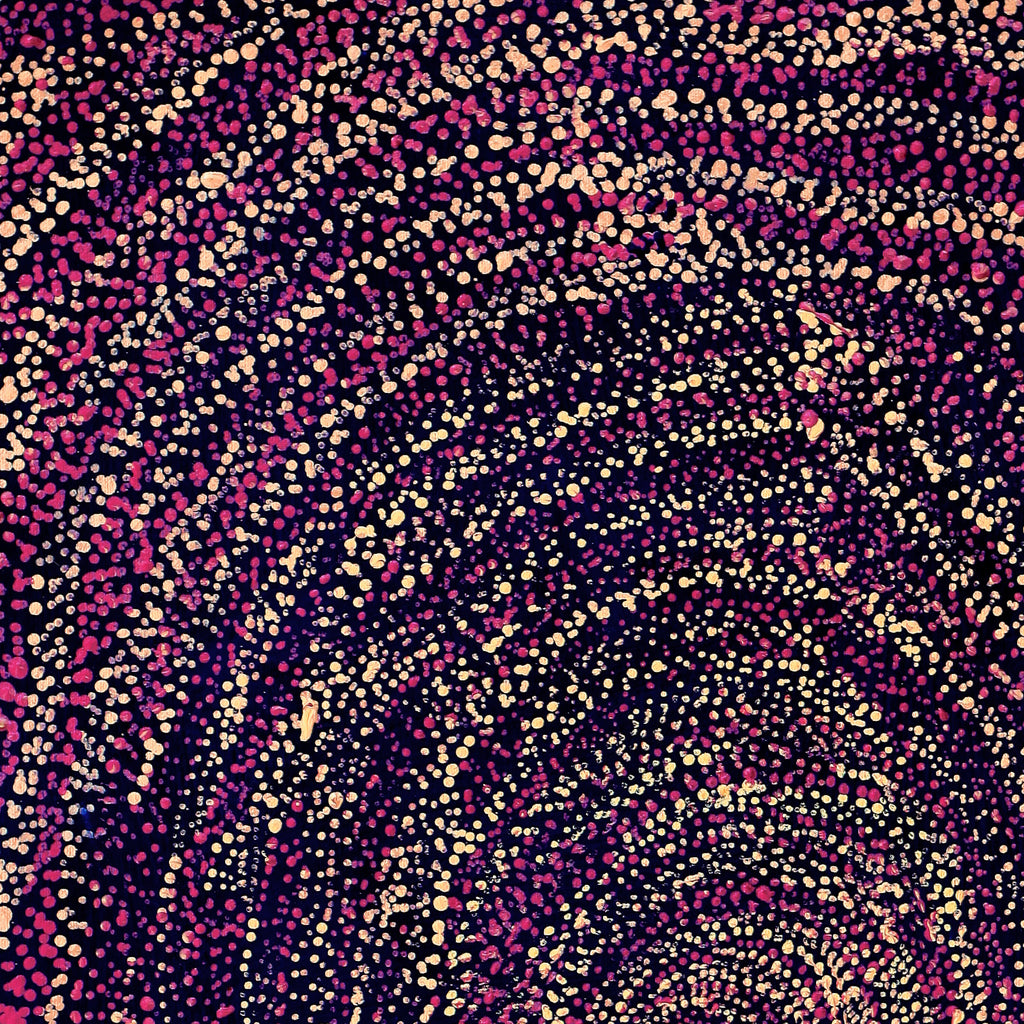 Aboriginal Artwork by Melissa Nampijinpa Karpa, Ngapa Jukurrpa (Water Dreaming) - Puyurru, 61x46cm