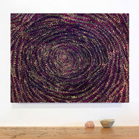 Aboriginal Artwork by Melissa Nampijinpa Karpa, Ngapa Jukurrpa (Water Dreaming) - Puyurru, 61x46cm