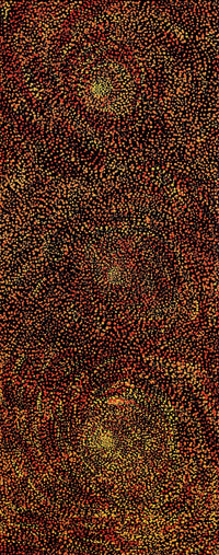 Aboriginal Artwork by Melissa Nampijinpa Karpa, Ngapa Jukurrpa (Water Dreaming) - Puyurru, 76x30cm