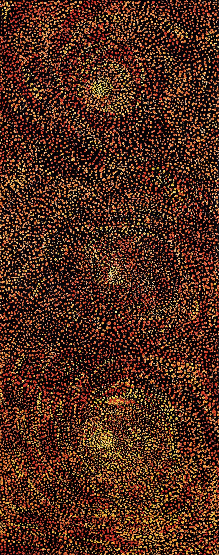 Aboriginal Artwork by Melissa Nampijinpa Karpa, Ngapa Jukurrpa (Water Dreaming) - Puyurru, 76x30cm