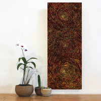 Aboriginal Artwork by Melissa Nampijinpa Karpa, Ngapa Jukurrpa (Water Dreaming) - Puyurru, 76x30cm