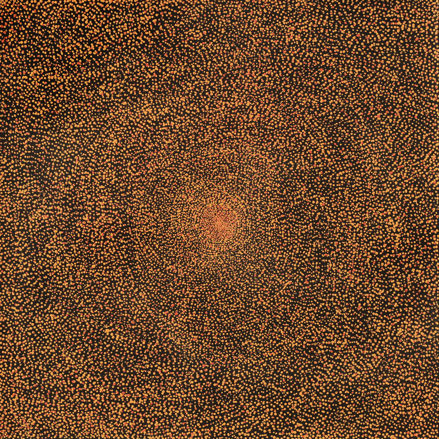 Aboriginal Artwork by Melissa Nampijinpa Karpa, Ngapa Jukurrpa (Water Dreaming) - Puyurru, 76x76cm