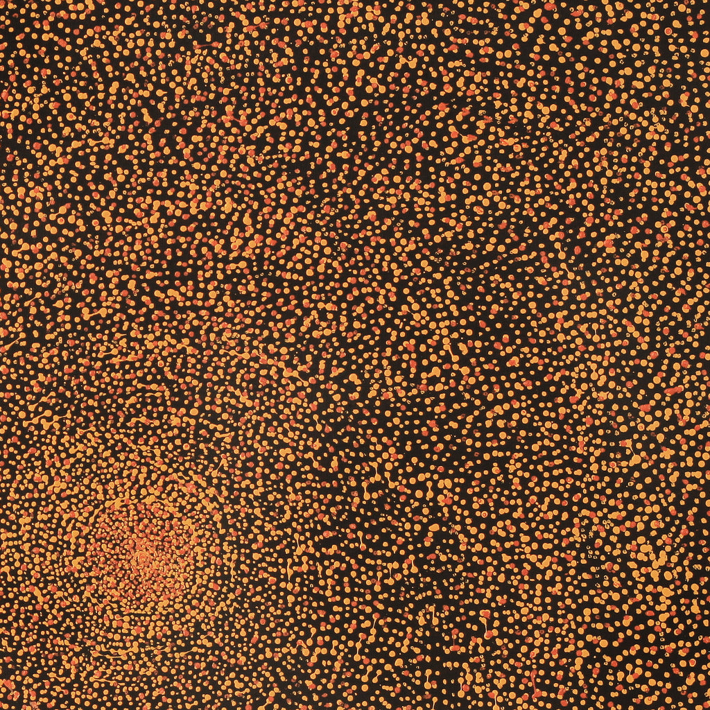 Aboriginal Artwork by Melissa Nampijinpa Karpa, Ngapa Jukurrpa (Water Dreaming) - Puyurru, 76x76cm