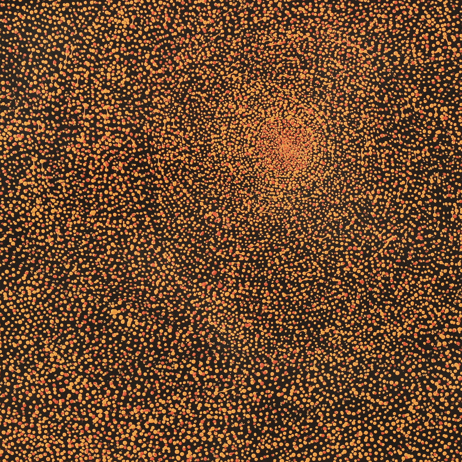 Aboriginal Artwork by Melissa Nampijinpa Karpa, Ngapa Jukurrpa (Water Dreaming) - Puyurru, 76x76cm