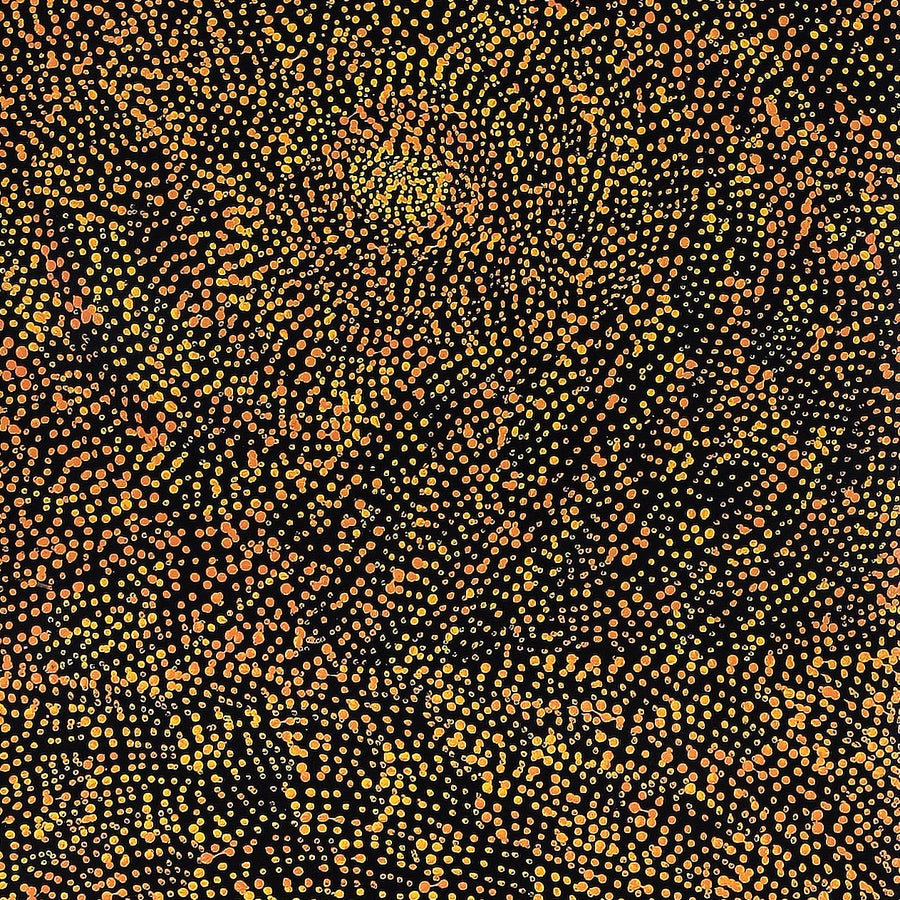 Aboriginal Artwork by Melissa Nampijinpa Karpa, Ngapa Jukurrpa (Water Dreaming) - Puyurru, 91x30cm