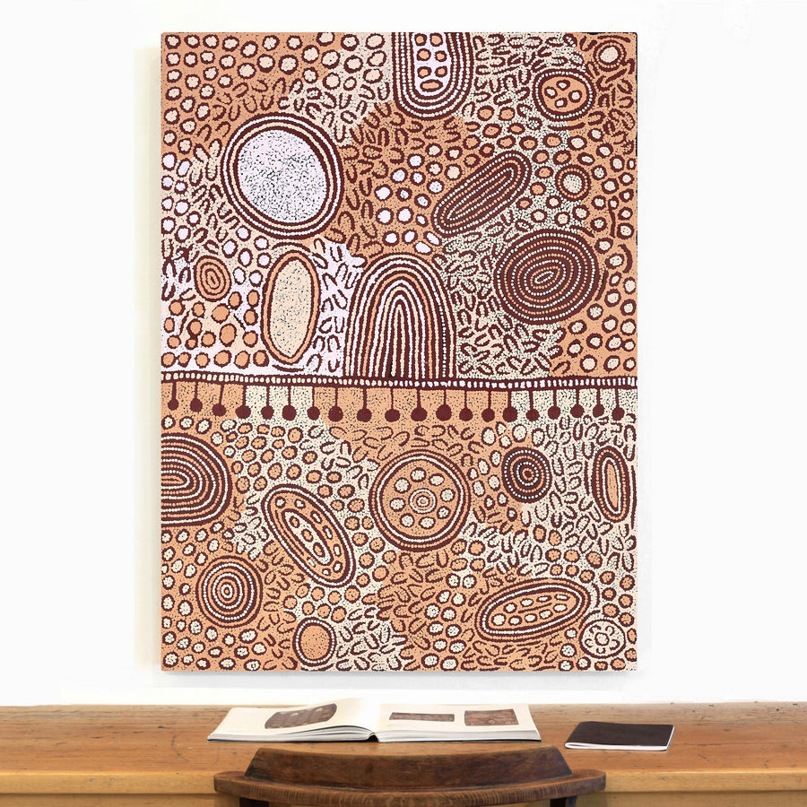 Aboriginal Artwork by Melissa Nungarrayi Larry, Yumari Jukurrpa (Yumari Dreaming), 122x91cm