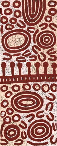 Aboriginal Artwork by Melissa Nungarrayi Larry, Yumari Jukurrpa (Yumari Dreaming), 76x30cm
