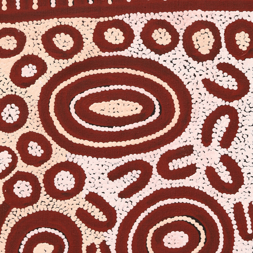 Aboriginal Artwork by Melissa Nungarrayi Larry, Yumari Jukurrpa (Yumari Dreaming), 76x30cm