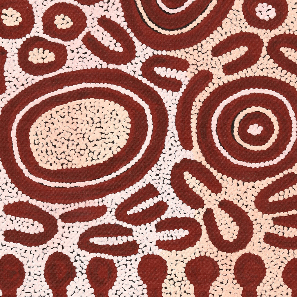 Aboriginal Artwork by Melissa Nungarrayi Larry, Yumari Jukurrpa (Yumari Dreaming), 76x30cm