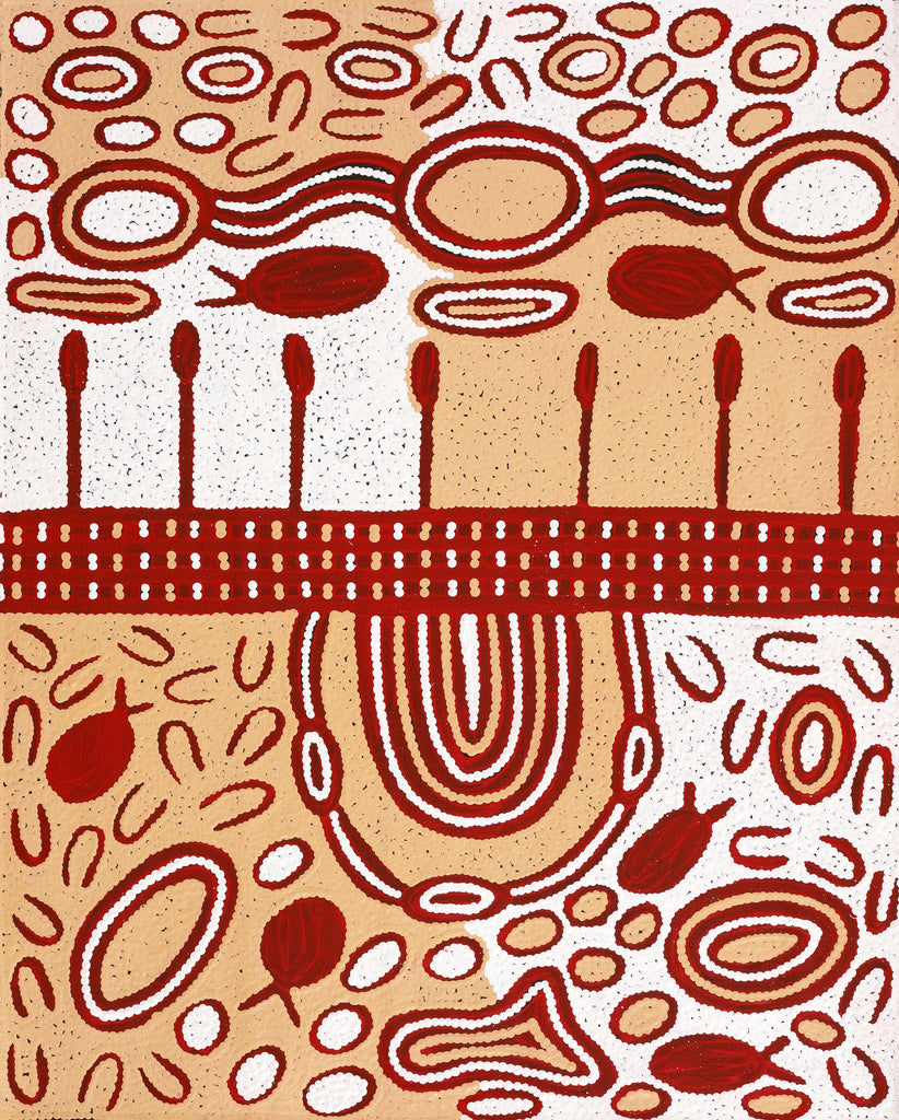 Aboriginal Art by Melissa Nungarrayi Larry, Yumari Jukurrpa (Yumari Dreaming), 76x61cm - ART ARK®