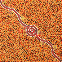 Aboriginal Artwork by Melissa Napangardi Williams, Wardapi Jukurrpa (Goanna Dreaming) - Yarripilangu , 30x30cm