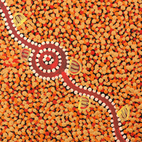 Aboriginal Artwork by Melissa Napangardi Williams, Wardapi Jukurrpa (Goanna Dreaming) - Yarripilangu , 30x30cm