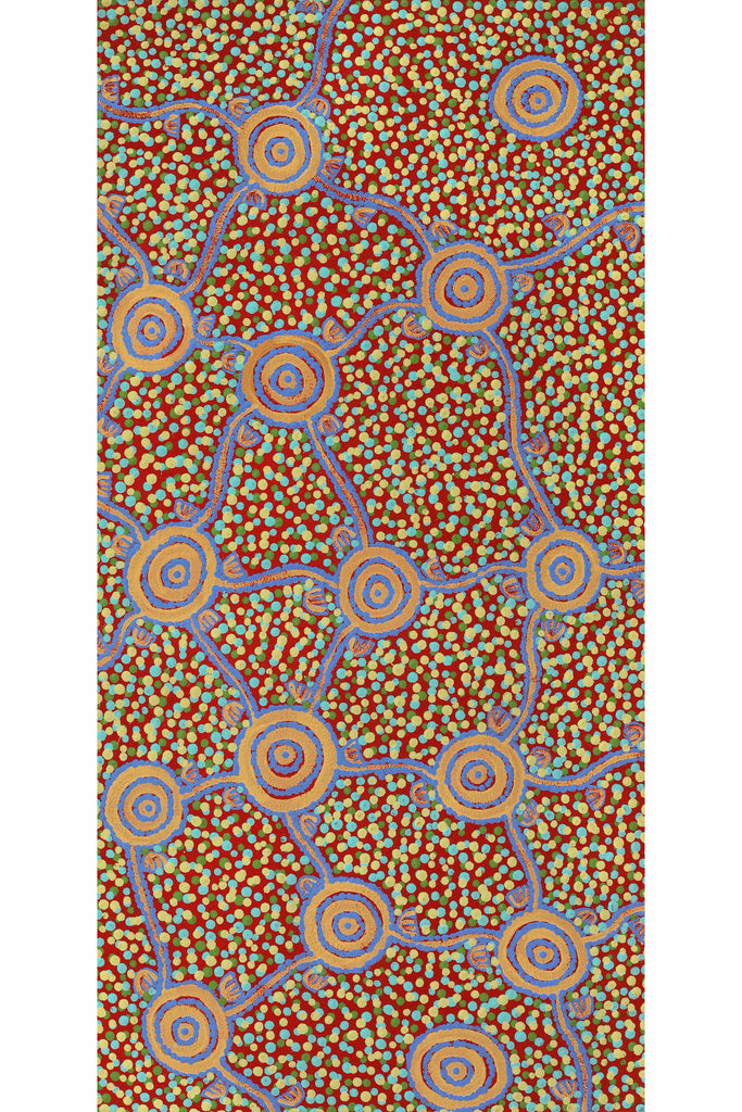 Aboriginal Artwork by Melissa Napangardi Williams, Wardapi Jukurrpa (Goanna Dreaming) - Yarripilangu, 61x30cm
