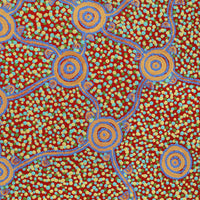 Aboriginal Artwork by Melissa Napangardi Williams, Wardapi Jukurrpa (Goanna Dreaming) - Yarripilangu, 61x30cm
