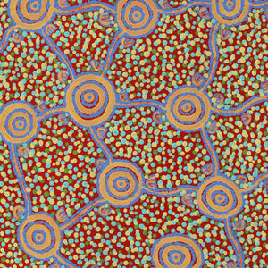 Aboriginal Artwork by Melissa Napangardi Williams, Wardapi Jukurrpa (Goanna Dreaming) - Yarripilangu, 61x30cm - ART ARK®