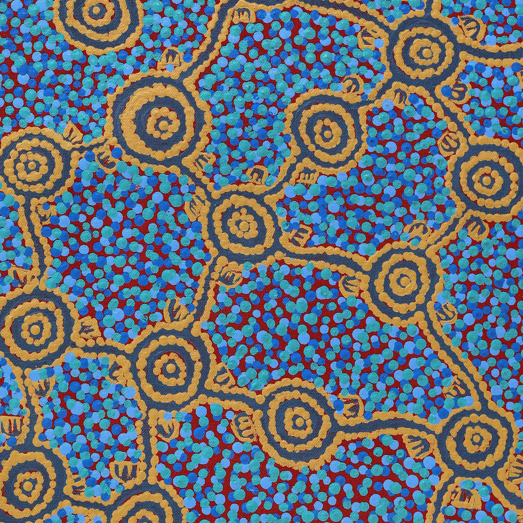 Aboriginal Artwork by Melissa Napangardi Williams, Wardapi Jukurrpa (Goanna Dreaming) - Yarripilangu, 61x30cm