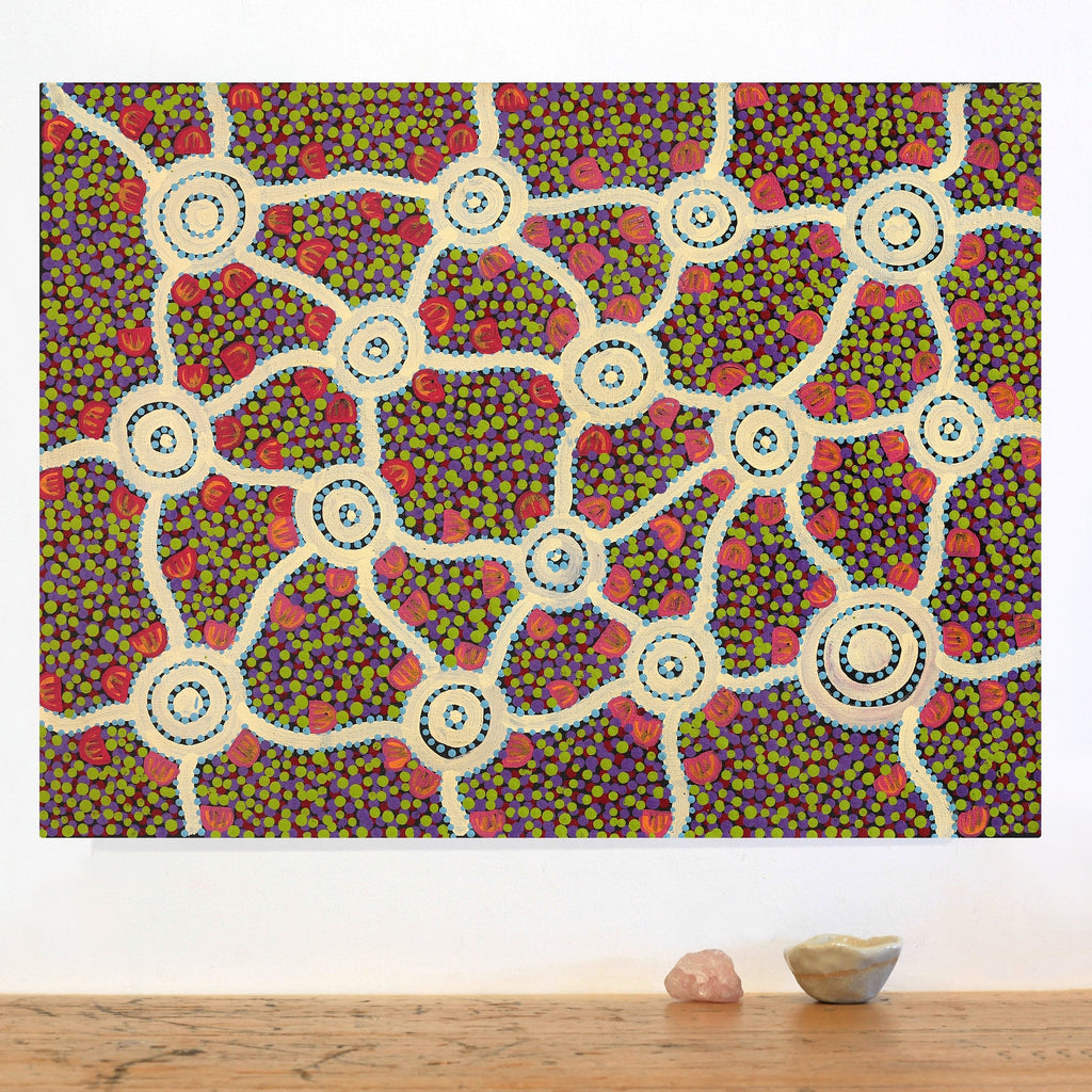 Aboriginal Artwork by Melissa Napangardi Williams, Wardapi Jukurrpa (Goanna Dreaming) - Yarripilangu, 61x46cm