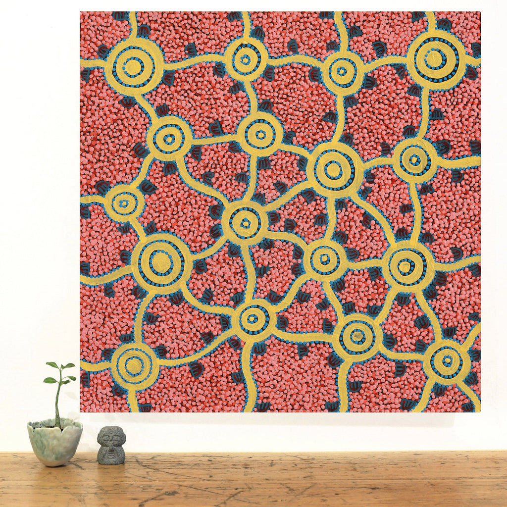 Aboriginal Artwork by Melissa Napangardi Williams, Wardapi Jukurrpa (Goanna Dreaming) - Yarripilangu, 61x61cm