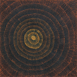 Aboriginal Artwork by Melissa Nampijinpa Karpa, Ngapa Jukurrpa (Water Dreaming) - Puyurru, 61x61cm - ART ARK®
