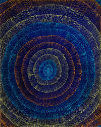 Aboriginal Artwork by Melissa Nampijinpa Karpa, Ngapa Jukurrpa (Water Dreaming) - Puyurru, 76x61cm