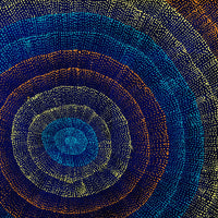 Aboriginal Artwork by Melissa Nampijinpa Karpa, Ngapa Jukurrpa (Water Dreaming) - Puyurru, 76x61cm