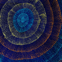 Aboriginal Artwork by Melissa Nampijinpa Karpa, Ngapa Jukurrpa (Water Dreaming) - Puyurru, 76x61cm