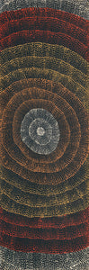 Aboriginal Artwork by Melissa Nampijinpa Karpa, Ngapa Jukurrpa (Water Dreaming) - Puyurru, 91x30cm - ART ARK®