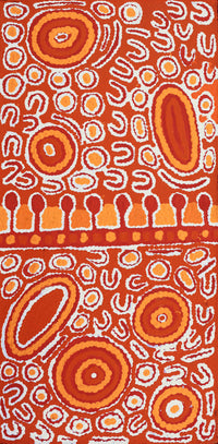 Aboriginal Artwork by Melissa Nungarrayi Larry, Yumari Jukurrpa (Yumari Dreaming), 61x30cm
