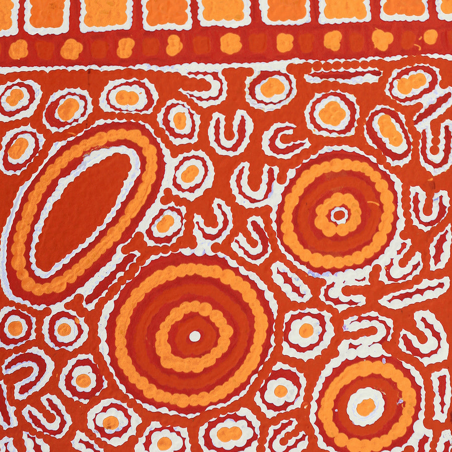 Aboriginal Artwork by Melissa Nungarrayi Larry, Yumari Jukurrpa (Yumari Dreaming), 61x30cm