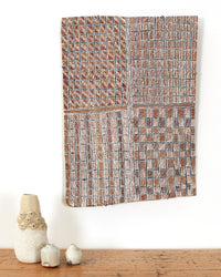 Aboriginal Artwork by Meŋa Munuŋgurr Yaŋalka, Djapu Design, 61x42cm Bark