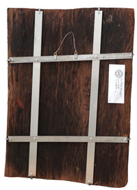 Aboriginal Artwork by Meŋa Munuŋgurr Yaŋalka, Djapu Design, 61x42cm Bark