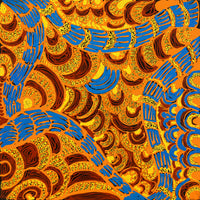 Aboriginal Artwork by Margarina Napanangka Miller, Lukarrara Jukurrpa, 30x30cm