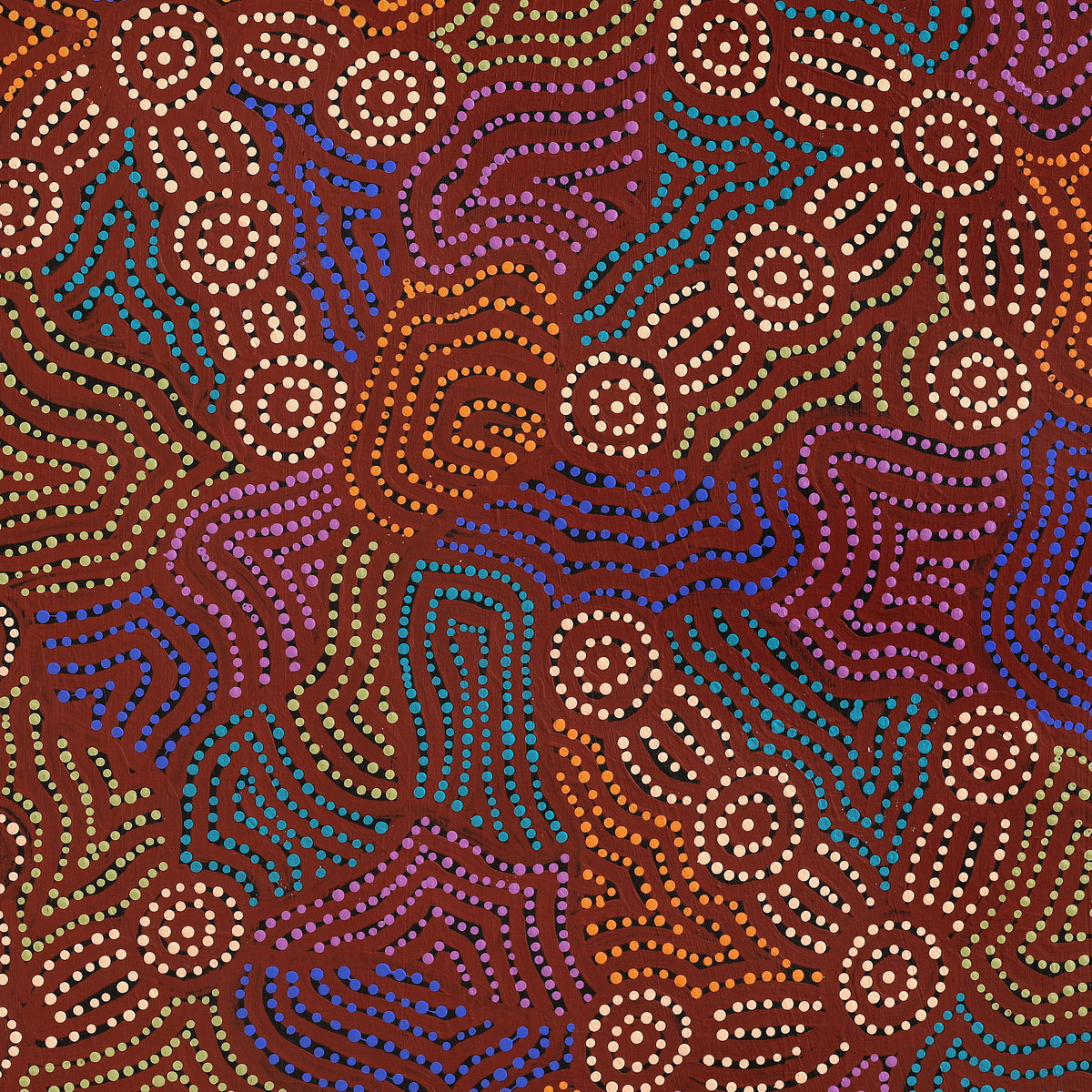 Aboriginal Art by Michael Jangala Gallagher, Yankirri Jukurrpa (Emu Dreaming) - Ngarlikurlangu, 122x76cm - ART ARK®