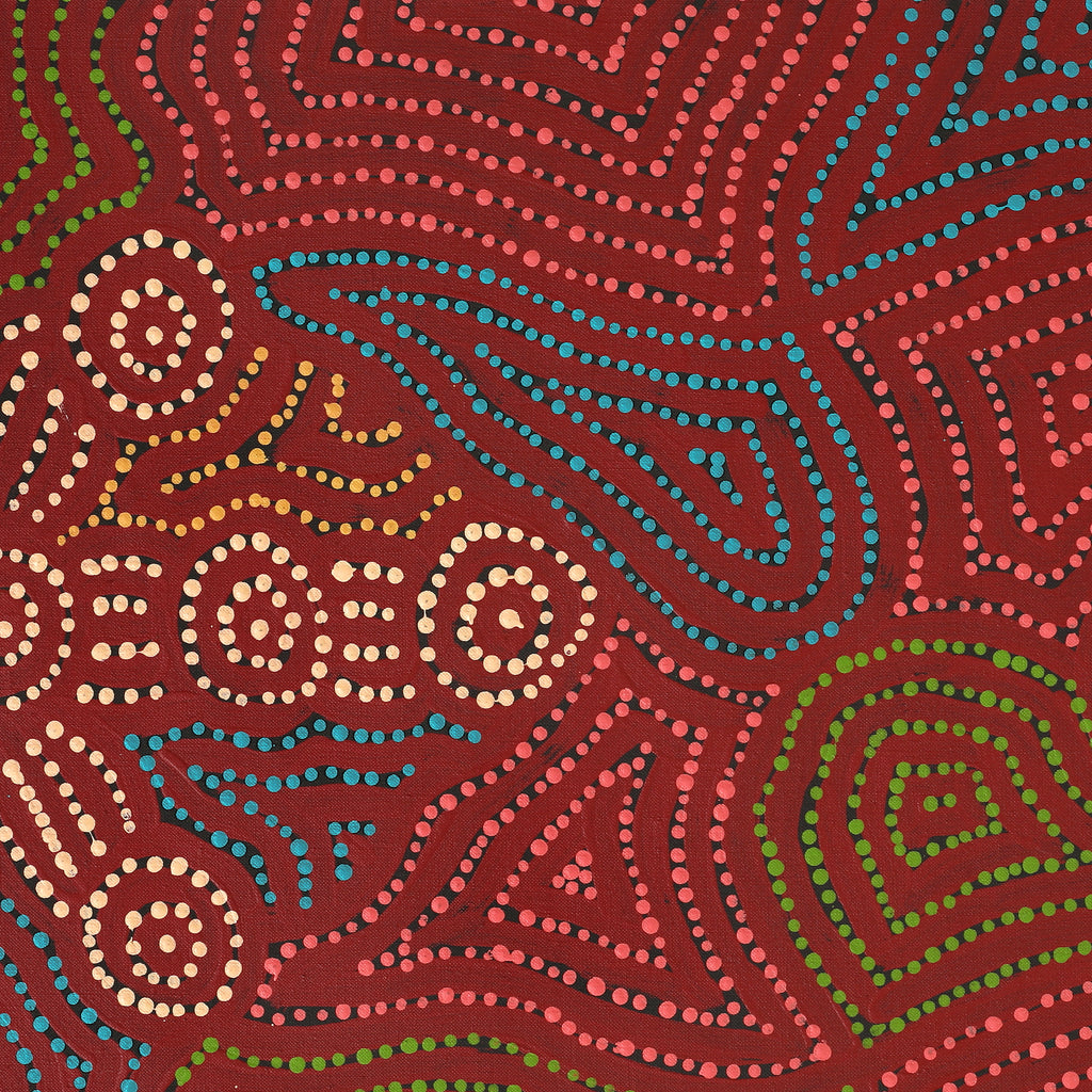Aboriginal Artwork by Michael Jangala Gallagher, Yankirri Jukurrpa (Emu Dreaming) - Ngarlikurlangu, 76x46cm