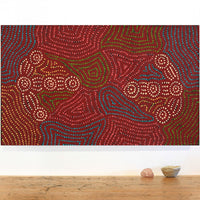 Aboriginal Artwork by Michael Jangala Gallagher, Yankirri Jukurrpa (Emu Dreaming) - Ngarlikurlangu, 76x46cm