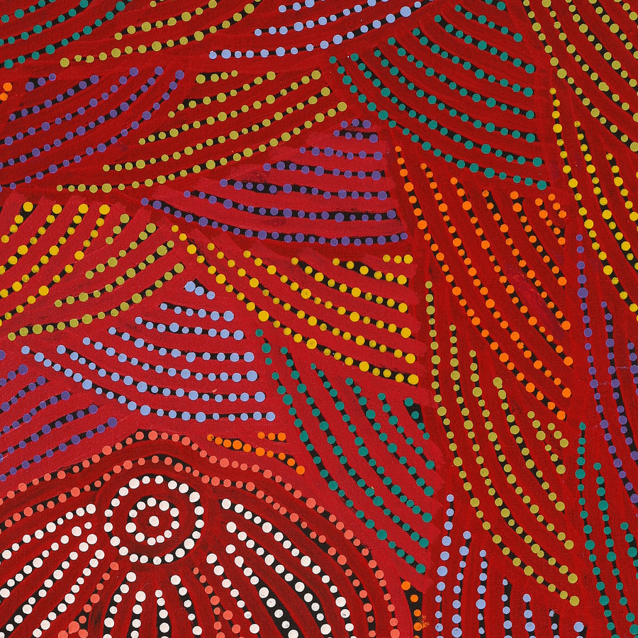 Aboriginal Artwork by Michael Jangala Gallagher, Yankirri Jukurrpa (Emu Dreaming) - Ngarlikurlangu, 91x61cm