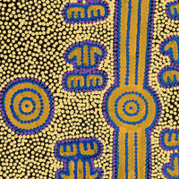 Aboriginal Artwork by Michael Japaljarri Wayne, Marlu Jukurrpa (Red Kangaroo Dreaming) Yarnardilyi & Jurnti, 91x46cm