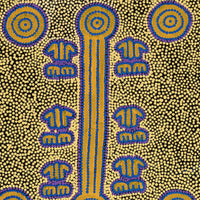 Aboriginal Artwork by Michael Japaljarri Wayne, Marlu Jukurrpa (Red Kangaroo Dreaming) Yarnardilyi & Jurnti, 91x46cm