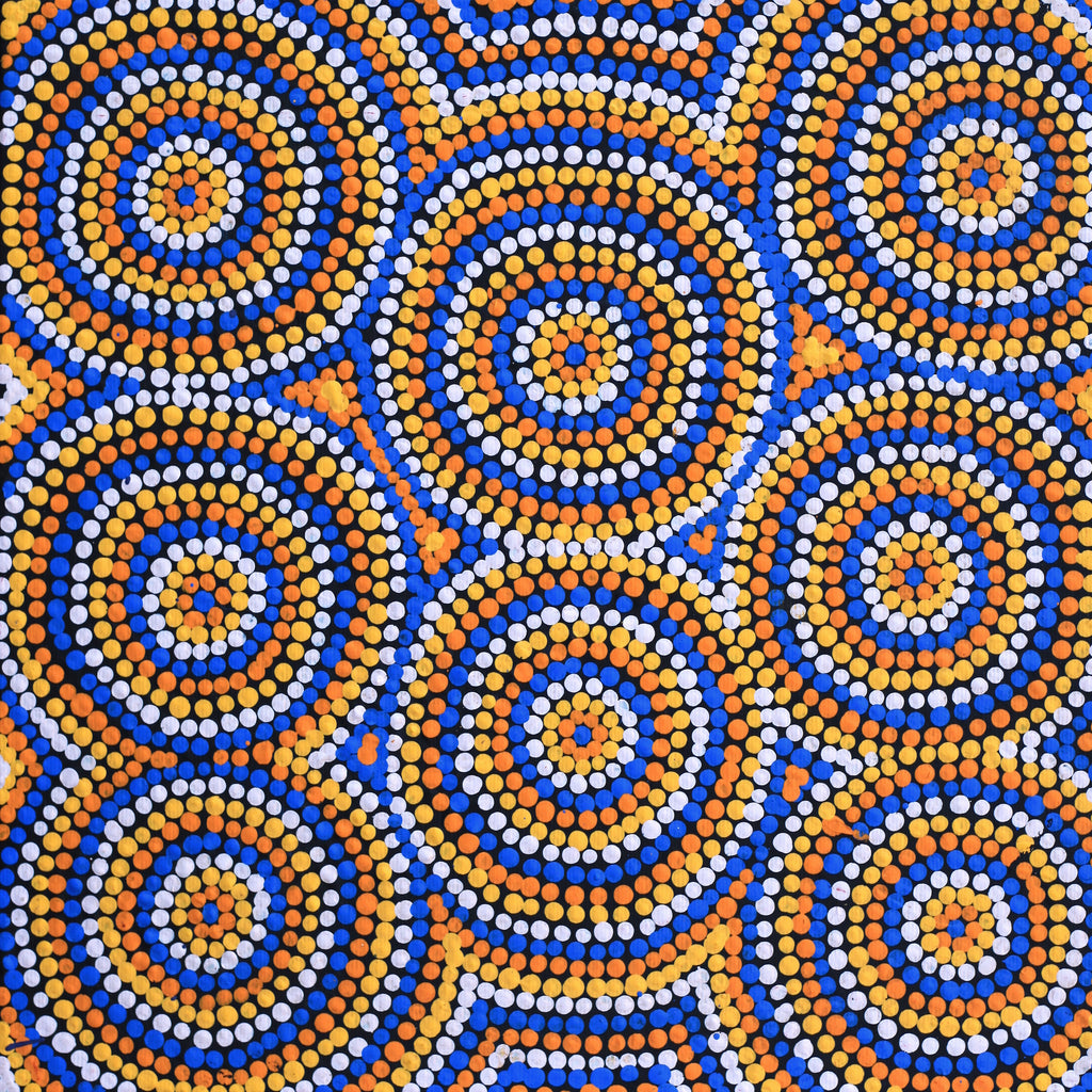 Aboriginal Artwork by Michaela Napaljarri Williams, Mina Mina Dreaming - Ngalyipi, 30x30cm - ART ARK®