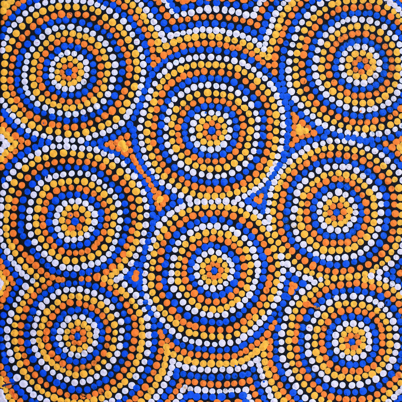 Aboriginal Artwork by Michaela Napaljarri Williams, Mina Mina Dreaming - Ngalyipi, 30x30cm