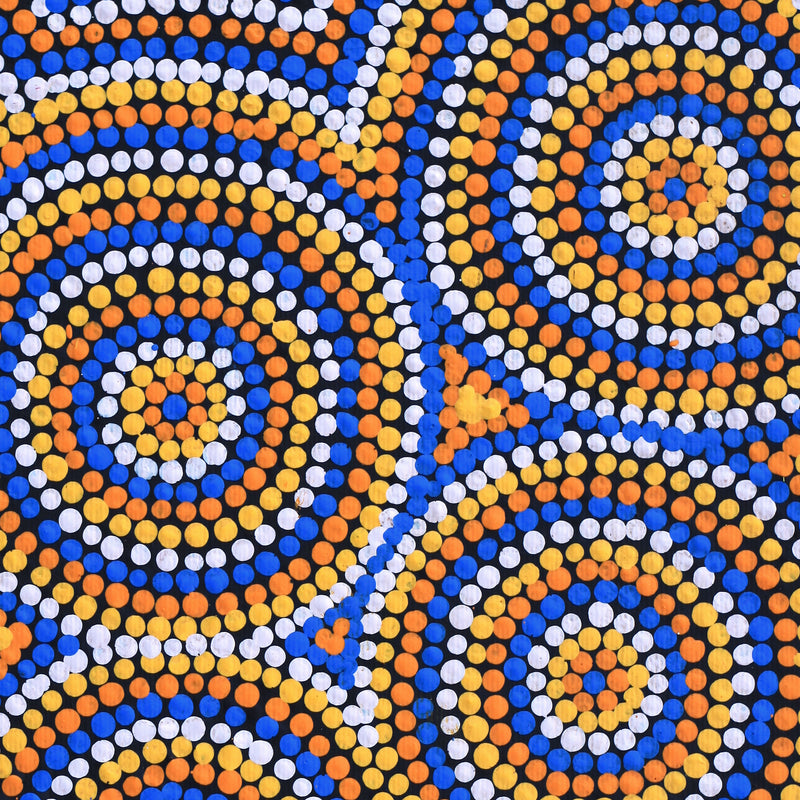 Aboriginal Artwork by Michaela Napaljarri Williams, Mina Mina Dreaming - Ngalyipi, 30x30cm