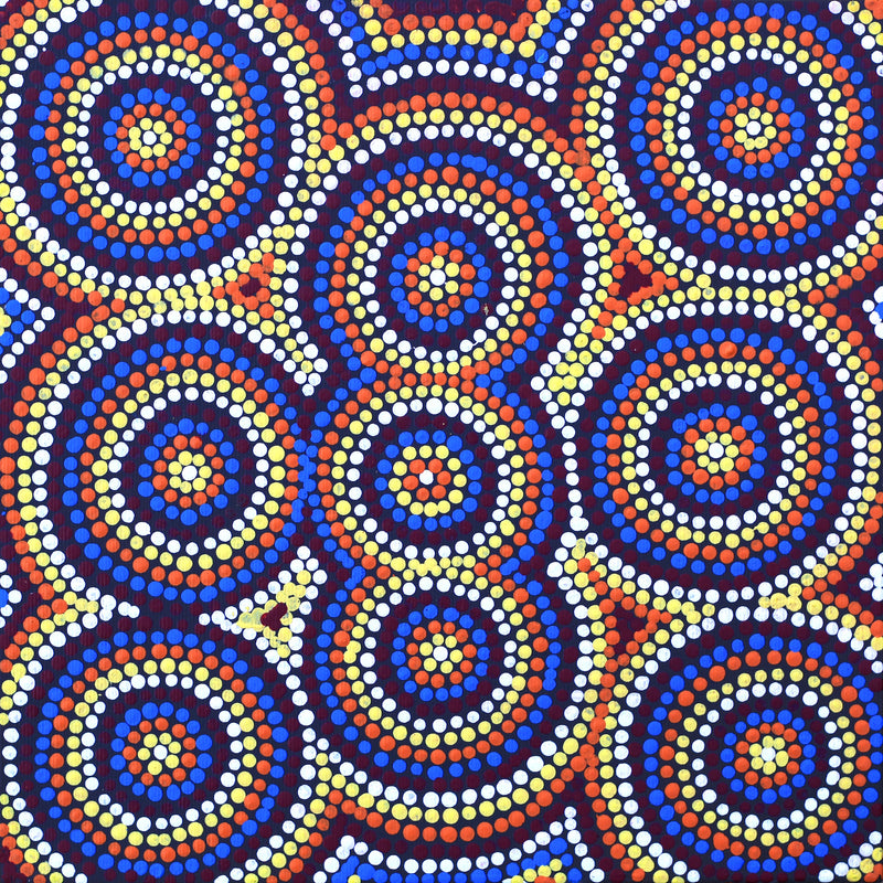 Aboriginal Artwork by Michaela Napaljarri Williams, Mina Mina Dreaming - Ngalyipi, 30x30cm