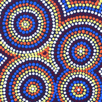 Aboriginal Artwork by Michaela Napaljarri Williams, Mina Mina Dreaming - Ngalyipi, 30x30cm