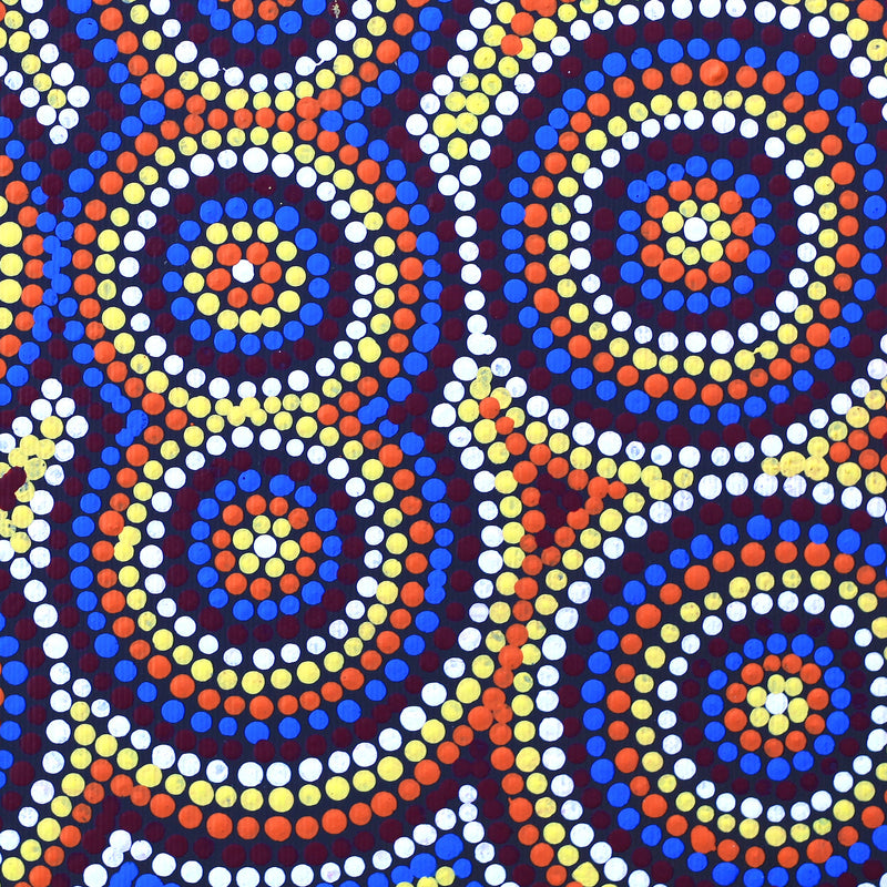 Aboriginal Artwork by Michaela Napaljarri Williams, Mina Mina Dreaming - Ngalyipi, 30x30cm