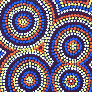 Aboriginal Art by Michaela Napaljarri Williams, Mina Mina Dreaming - Ngalyipi, 30x30cm - ART ARK®