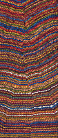 Aboriginal Artwork by Michelle Cooper, Walka Wiru Ngura Wiru, 122x51cm