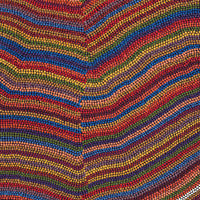 Aboriginal Artwork by Michelle Cooper, Walka Wiru Ngura Wiru, 122x51cm